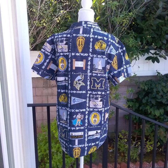 Marina High School Blouse Women's Large Blue Cotton Huntington Beach, CA - Picture 2 of 5